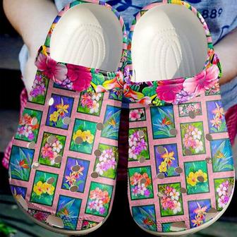 Quilt Flower Block Quilting 102 Gift For Lover Rubber Clog Shoes Comfy Footwear - Monsterry