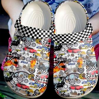 Racing Car 102 Gift For Lover Rubber Clog Shoes Comfy Footwear - Monsterry DE