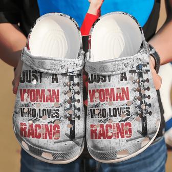 Racing Just A Girl Who Loves 102 Gift For Lover Rubber Clog Shoes Comfy Footwear - Monsterry UK