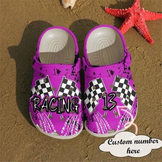 Racing Personalized Born To Race 102 Gift For Lover Rubber Clog Shoes Comfy Footwear - Monsterry AU