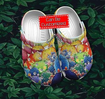 Rainbow Cactus Garden Boho Vintage Shoes Gift Women- Cactus Garden Lover Shoes Croc Clogs Customize - Monsterry AU
