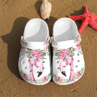 Roes Flamingo Croc Shoes For Women - Lovely Animal Shoes Crocbland Clog Gifts For Girl Daughter - Monsterry UK