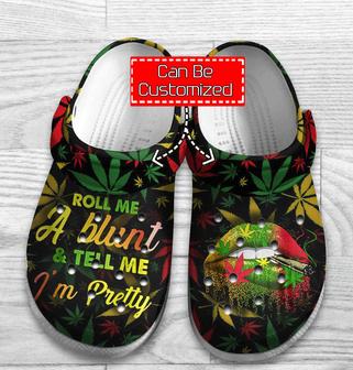 Roll Me A Blunt - Cannabis Marijuana Weed Clog Shoes For Men And Women - Monsterry UK