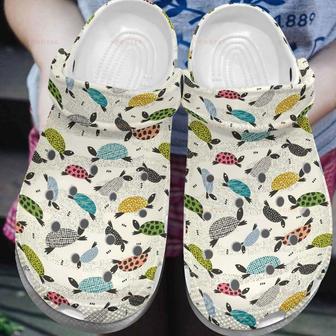 Sea Turtle Colorful Gift For Lover Rubber Clog Shoes Comfy Footwear - Monsterry DE