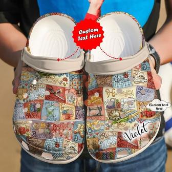 Sewing Personalized Alphabet Clog Shoes Colorful - Monsterry AU