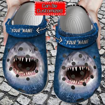 Shark Mouth Custom Clog Shoes Shark - Monsterry