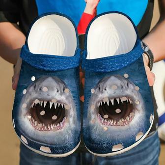 Shark Mouth Ocean 203 Gift For Lover Rubber Clog Shoes Comfy Footwear - Monsterry CA