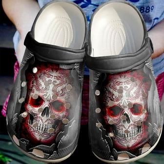 Skull Broken Wall 102 Gift For Lover Rubber Clog Shoes Comfy Footwear - Monsterry DE