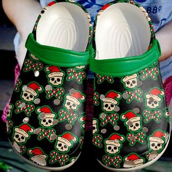 Skull Santa Canday 102 Gift For Lover Rubber Clog Shoes Comfy Footwear - Monsterry