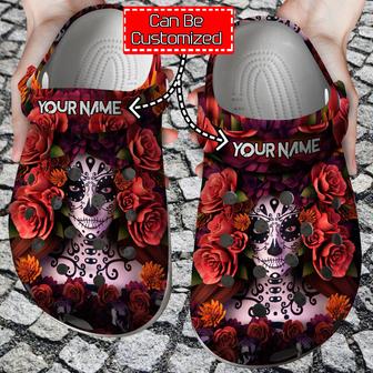 Skull - Skull Beautiful Sugar Clog Shoes For Men And Women - Monsterry