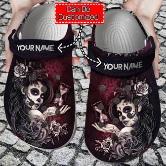 Skull - Skull Crimson Sugar Clog Shoes For Men And Women - Monsterry UK