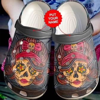 Skull - Skull Lady Clog Shoes For Men And Women - Monsterry AU