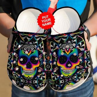 Skull - Skull Neon Clog Shoes For Men And Women - Monsterry UK