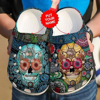 Skull - Skull Sugar Clog Shoes For Men And Women - Monsterry UK