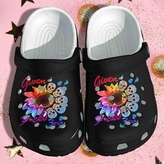 Skull Tattoo Sunflower Hippie Shoes Gift Tattoo Women - Given Rainbow Sunflower Be Kind Clog Custom Shoes - Monsterry CA