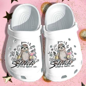 Sloth Peace Yoga Funny Rubber Clog Shoes Comfy Footwear - Monsterry UK