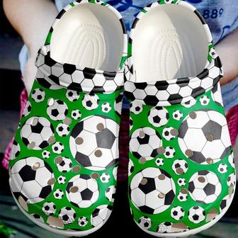 Soccer Flying Ball 102 Gift For Lover Rubber Clog Shoes Comfy Footwear - Monsterry AU