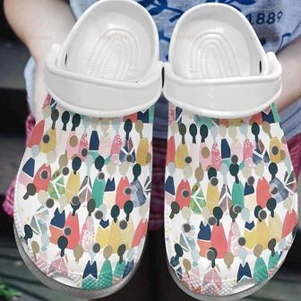 Social Worker Rainbow People Gift For Lover Rubber Clog Shoes Comfy Footwear - Monsterry