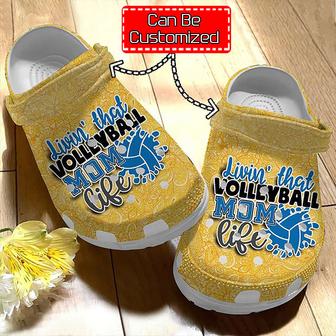 Sport - Volleyball Mom Gold Indian Doodle Ornament Clog Shoes For Men And Women - Monsterry UK
