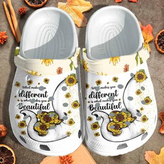 Sunflower Elephant Mother Autism Awareness Shoes Gift Mothers Day - Elephant Mom Daughter Be Kind Custom Shoes Gift For Men Women - Monsterry DE