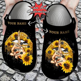 Sunflower Lip Clog Shoes Custom - Monsterry