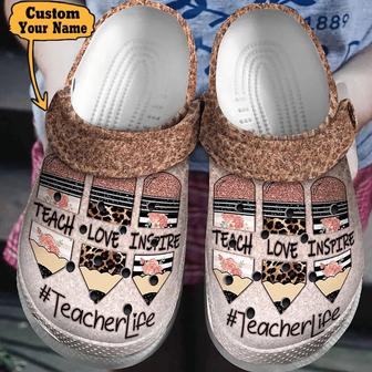 Teacher Life Teach Love Inspire Gifts For Crayon Pencil Unisex Teacher - Monsterry