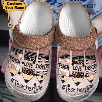Teacher - Teacher Life Teach Love Inspire Gifts For Crayon Pencil Unisex For Men And Women - Monsterry DE