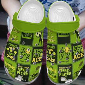 Tennis Kiss My Ace Rubber Clog Shoes Comfy Footwear - Monsterry AU