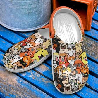 Vet Tech Cats And Dogs Doodle 102 Gift For Lover Rubber Clog Shoes Comfy Footwear - Monsterry