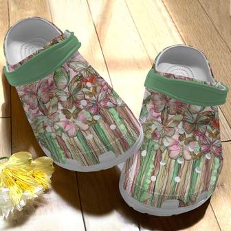 Watercolor Butterfly Croc Shoes For Women - Butterfly Art Shoes Crocbland Clog Gifts For Mother Day Grandma - Monsterry CA