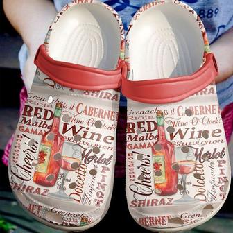 Wine Clock Rubber Clog Shoes Comfy Footwear - Monsterry AU