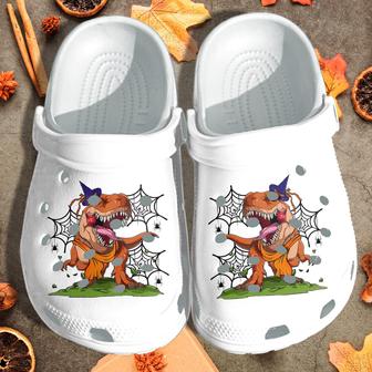 Witch Saurus Custom Shoes - Dinosaur Halloween Outdoor Shoes Clog Gift For Friends - Monsterry