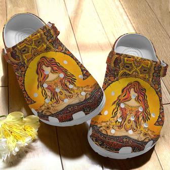 Yoga Hippie Croc Shoes For Mother Day - Hippie Shoes Crocbland Clog Gifts For Mom Daughter Friends - Monsterry