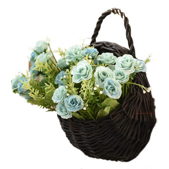 Willow Wall Hanging Flowers Basket Arrangement Decorative Floral Flowers pots Arrangement | Rusticozy