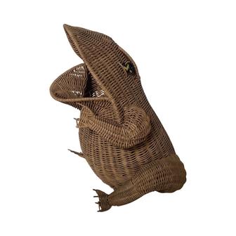 Wicker Frog Basket Wide Mouth For Receiving Books, Papers, Magazines | Rusticozy