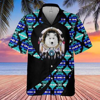 Bold Wolf Graphic Native American Hawaiian Shirt, Native America Shirt, Native American Hawaiian Shirt | Newhawaiianshirts AU