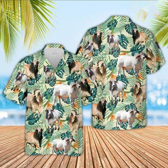 Brahman Cattle Green Pattern Hawaiian Shirt, Farm Hawaiian Shirt, Farmer Hawaii | Newhawaiianshirts AU