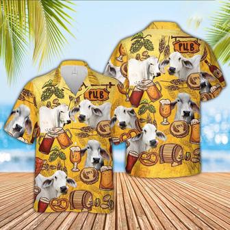 Brahman Drink Beer Pattern Hawaiian Shirt, Farm Hawaiian Shirt, Farmer Hawaii | Newhawaiianshirts AU