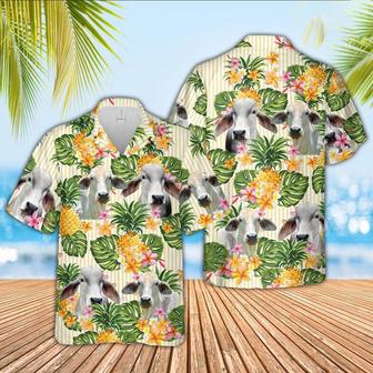 Brahman Pineapple Pattern Hawaiian Shirt, Farm Hawaiian Shirt, Farmer Hawaii | Newhawaiianshirts AU