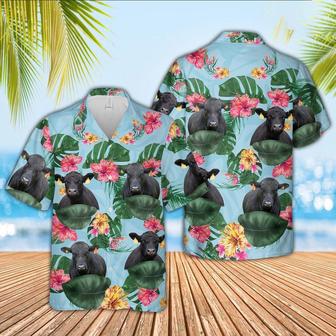 Brangus Flower Pattern Hawaiian Shirt, Farm Hawaiian Shirt, Farmer Hawaii | Newhawaiianshirts AU