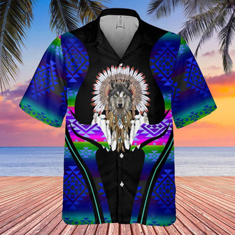 Buy Wolf Graphic Now Native American Hawaiian Shirt, Native America Shirt, Native American Hawaiian Shirt | Newhawaiianshirts