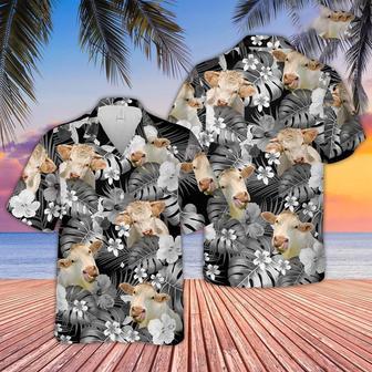 Charolais Grey Hawaiian Shirt, Farm Hawaiian Shirt, Farmer Hawaii | Newhawaiianshirts AU