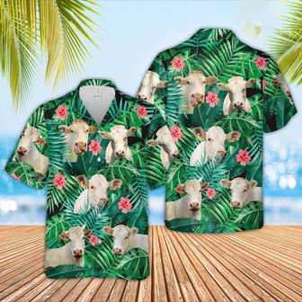 Charolais Hawaiian Shirt, Farm Hawaiian Shirt, Farmer Hawaii | Newhawaiianshirts AU