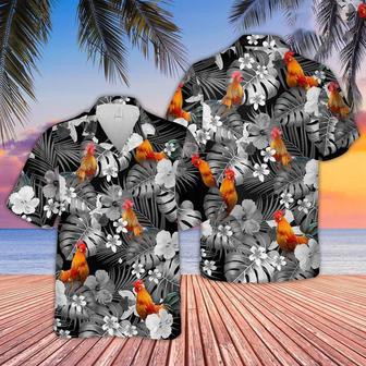 Chicken Grey Hawaiian Shirt, Farm Hawaiian Shirt, Farmer Hawaii | Newhawaiianshirts AU