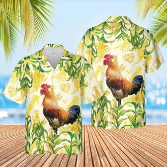 Corn Farm Chicken All Over Printed Hawaiian Shirt, Farm Hawaiian Shirt, Farmer Hawaii | Newhawaiianshirts AU