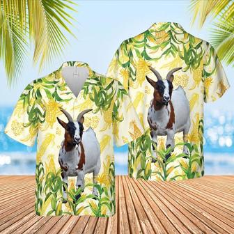 Corn Farm Goat All Over Printed Hawaiian Shirt, Farm Hawaiian Shirt, Farmer Hawaii | Newhawaiianshirts