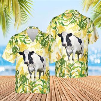 Corn Farm Holstein All Over Printed Hawaiian Shirt, Farm Hawaiian Shirt, Farmer Hawaii | Newhawaiianshirts AU