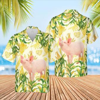 Corn Farm Pig All Over Printed Hawaiian Shirt, Farm Hawaiian Shirt, Farmer Hawaii | Newhawaiianshirts DE