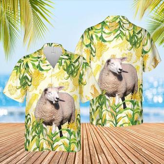 Corn Farm Sheep All Over Printed Hawaiian Shirt, Farm Hawaiian Shirt, Farmer Hawaii | Newhawaiianshirts CA