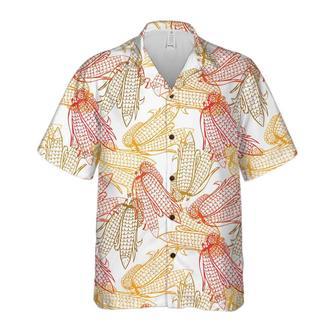 Corn Sketch Pattern All Over Printed Hawaiian Shirt, Farm Hawaiian Shirt, Farmer Hawaii | Newhawaiianshirts AU